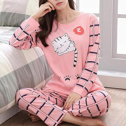 Women Pajamas Set Pajamas for Women Thin Cartoon Pajamas Printed Pajama Women Short Sleeve Cute Sleepwear Casual