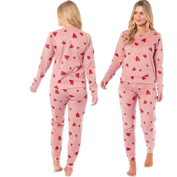 Womens valentines pyjamas Warm Fleece Pajamas for Women Sets Pjs S-XL | Soft Twosie Pajama Set for Ladies Gifts for Her