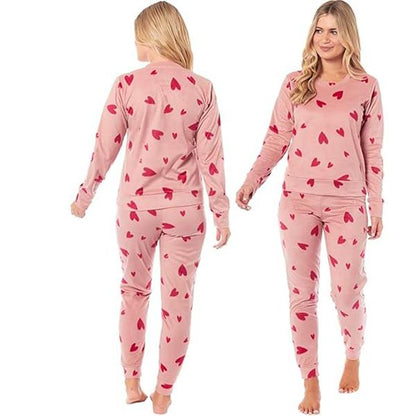 Womens valentines pyjamas Warm Fleece Pajamas for Women Sets Pjs S-XL | Soft Twosie Pajama Set for Ladies Gifts for Her