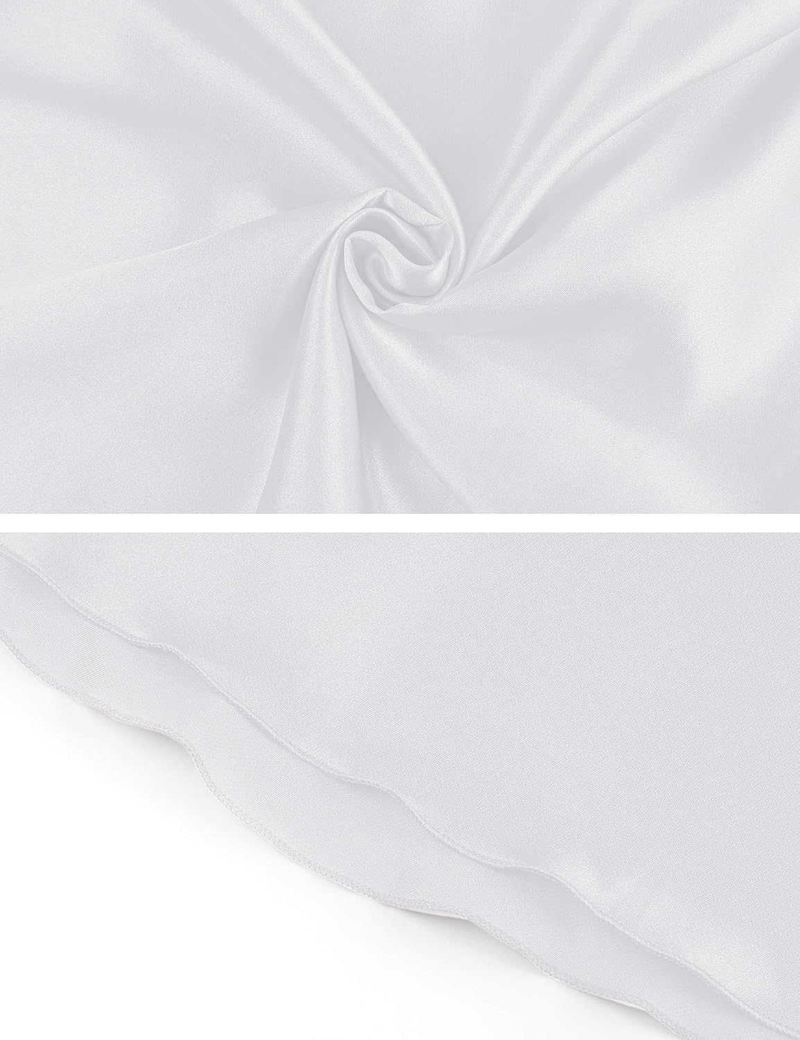 White Satin Chemise Nightdress detail