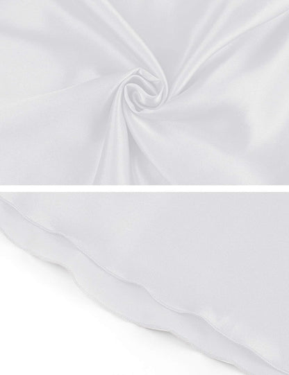 White Satin Chemise Nightdress detail
