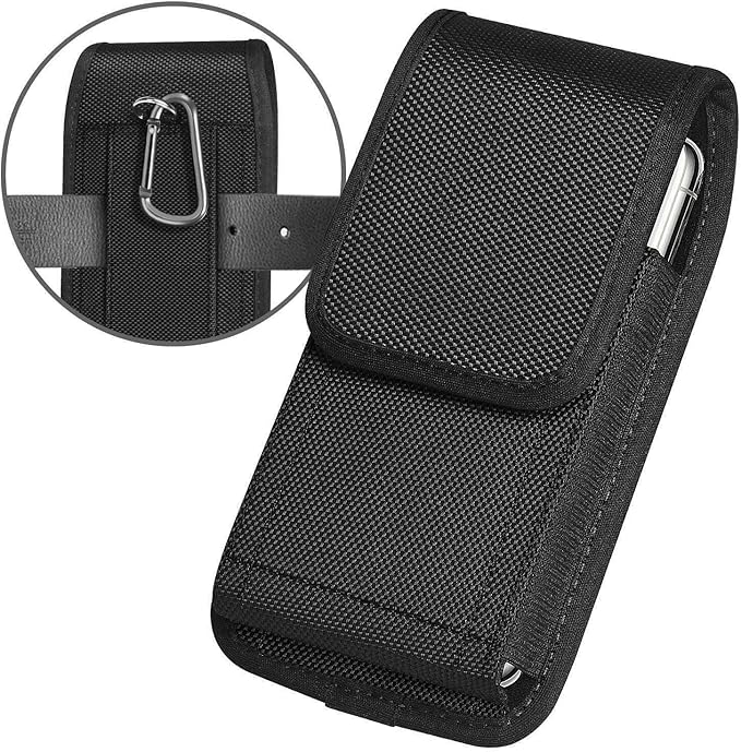 Universal Nylon Phone Belt Case - Shockproof Holster Pouch with Clip for iPhone, Samsung, Google, Xiaomi, LG | Fits 4.5-6.3 inches Smartphones