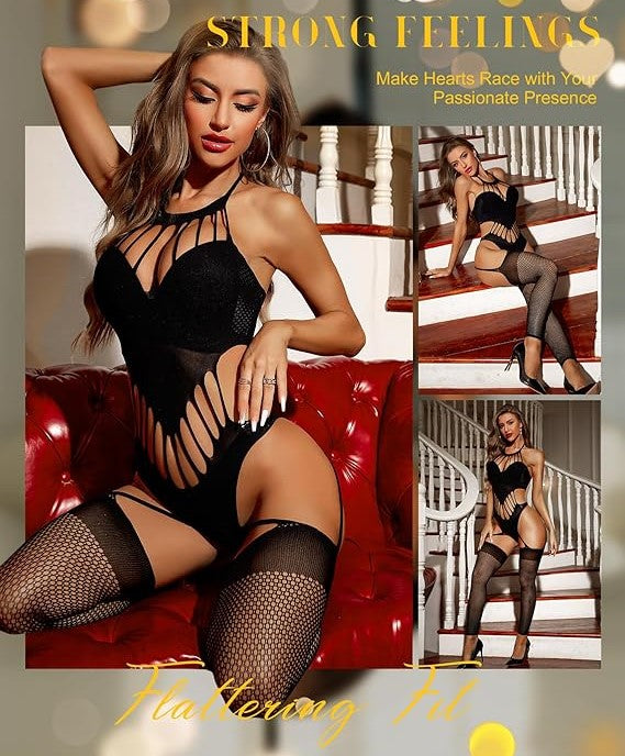 Women Fishnet Bodysuit Bodystocking Lingerie for Women Naughty Sexy Tights Outfits