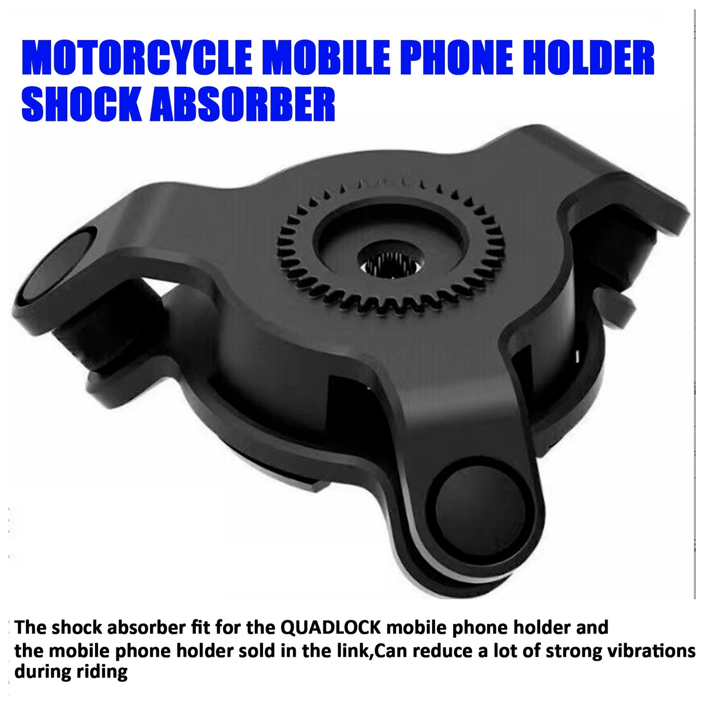 Quad Lock Bike Phone Mount with Shock Absorber - Twist-Lock Cycling Phone Cradle for Mountain Bikes