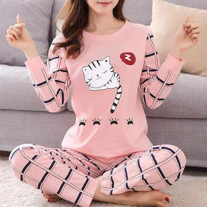 Women Pajamas Set Pajamas for Women Thin Cartoon Pajamas Printed Pajama Women Short Sleeve Cute Sleepwear Casual