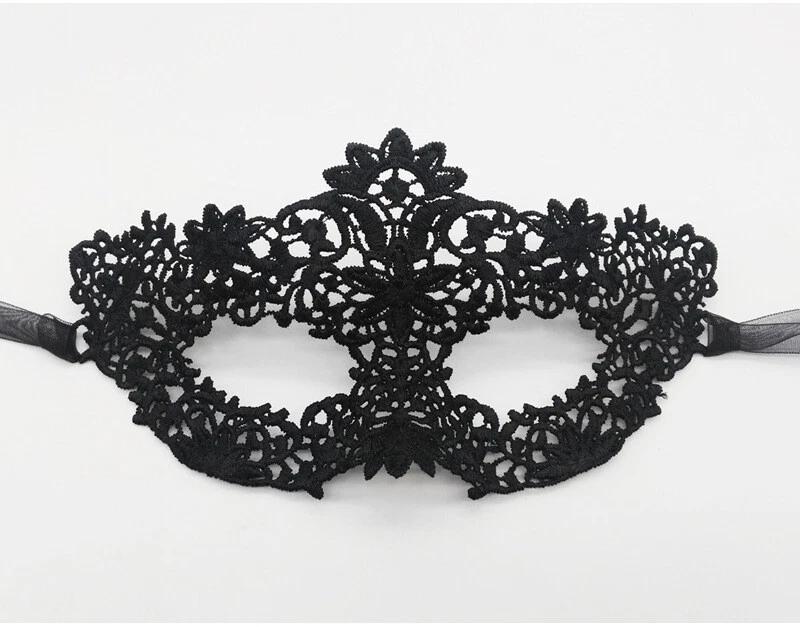 Laven & Ivory Black Lace Masquerade Mask for Women - Lingerie Accessory