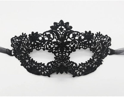 Laven & Ivory Black Lace Masquerade Mask for Women - Lingerie Accessory
