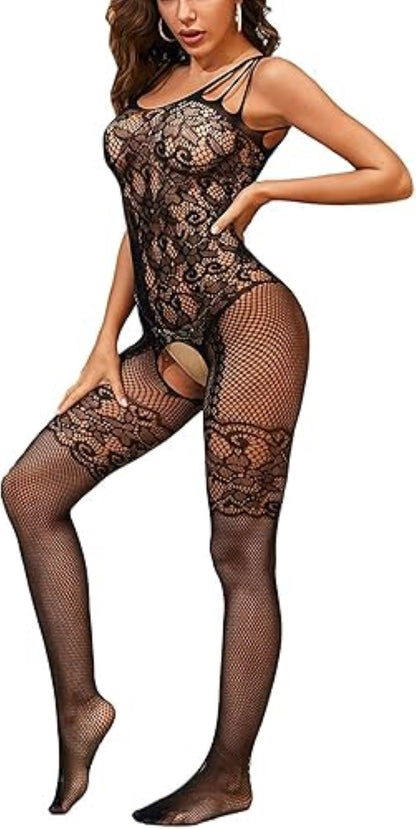 Laven & Ivory Lace Babydoll Nightwear for Women - Mesh Detail