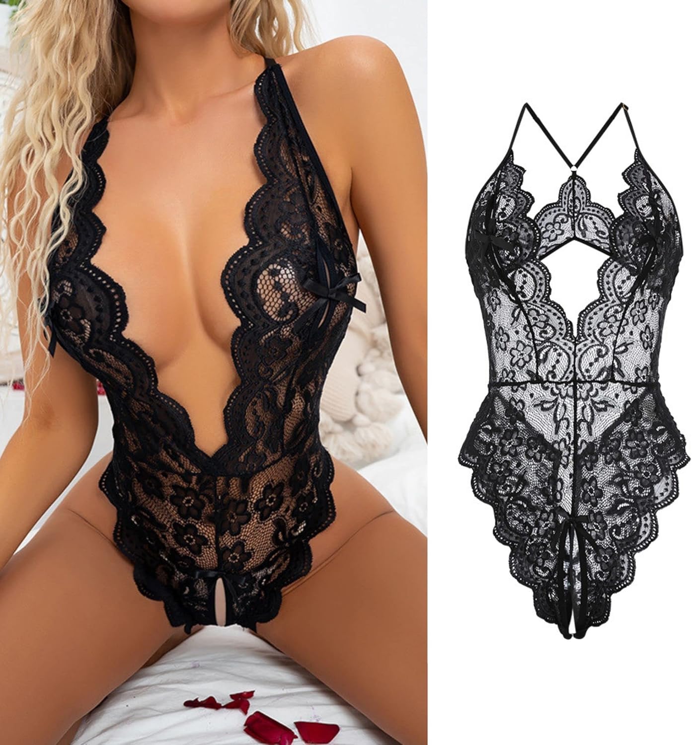 Laven & Ivory Lace Bodysuit for Women - One Piece Lingerie