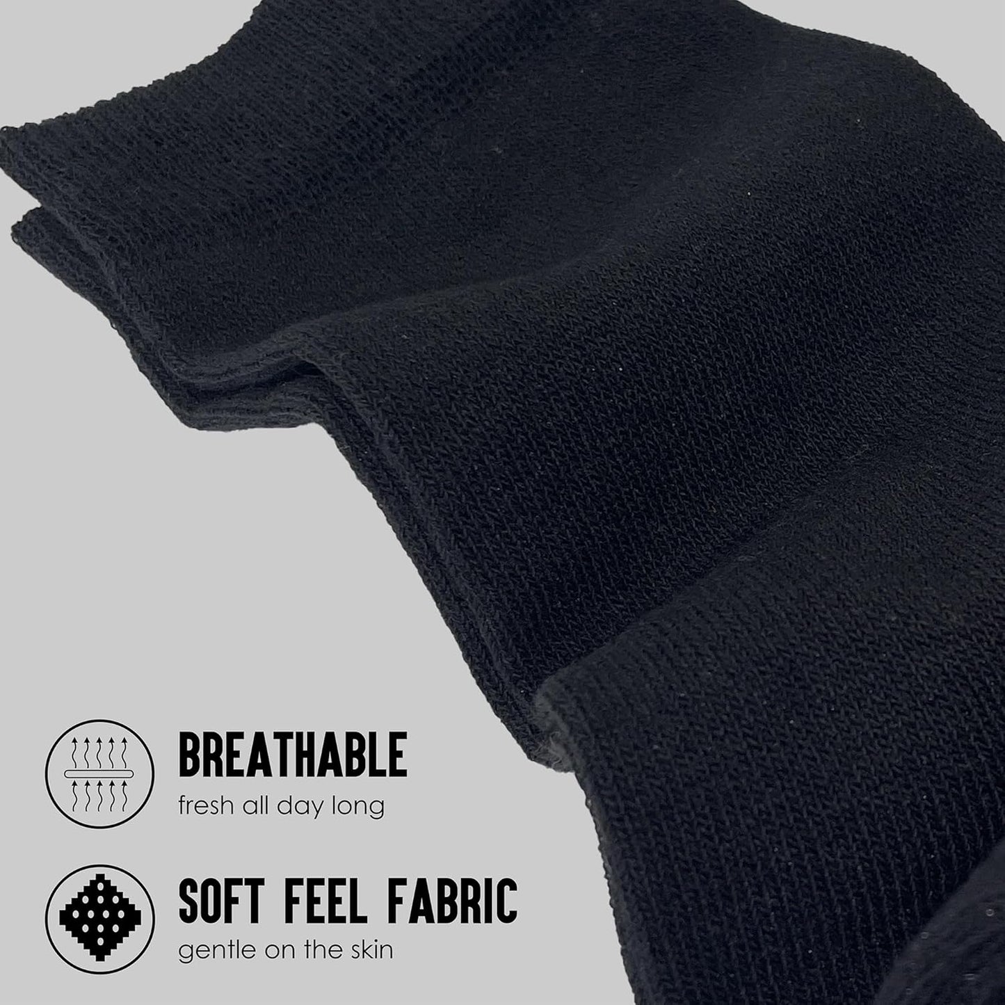 6 Pairs Ladies' Black Ankle Socks – Cotton-Rich, Breathable & Comfortable Everyday Work Socks (Size UK 4-8)