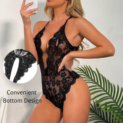 Laven & Ivory Lace Bodysuit for Women - One Piece Lingerie