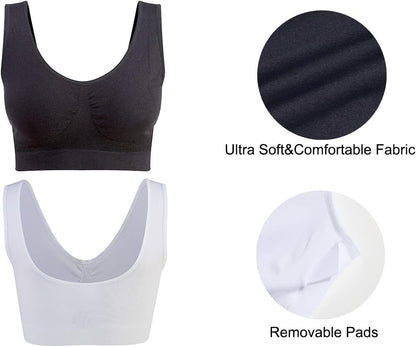 Laven & Ivory Women's Seamless Sports Bra - Wirefree Support