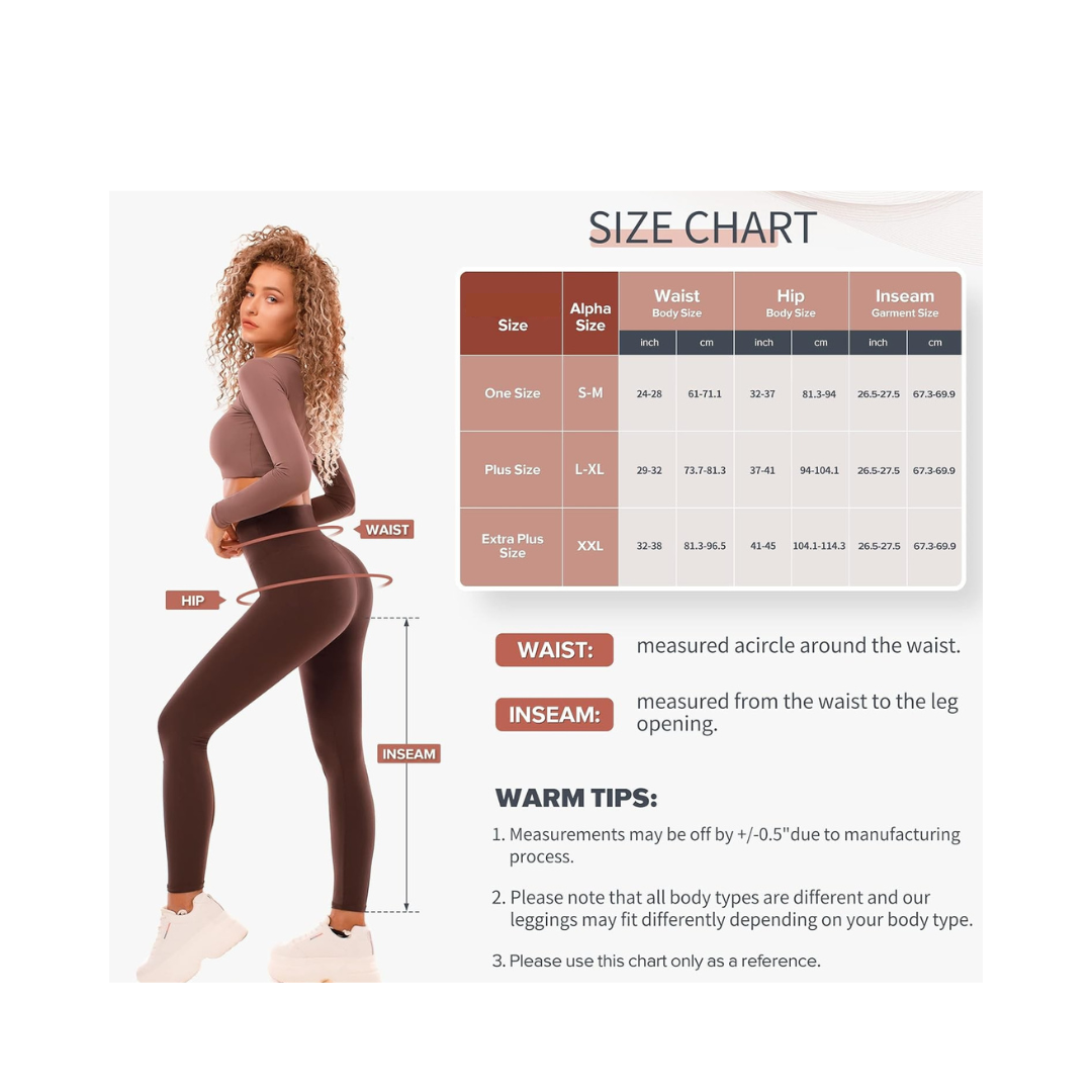 High Waisted Leggings with Pockets for Women - Buttery Soft, Opaque Tummy Control, Non-See-Through Stretch Yoga Pants (UK Sizes)