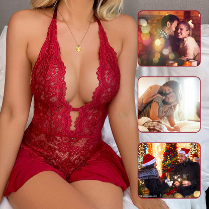 Laven & Ivory Lace Bodysuit for Women - One Piece Lingerie - Floral Lace