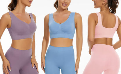 Laven & Ivory Women's Seamless Sports Bra - Wirefree Support