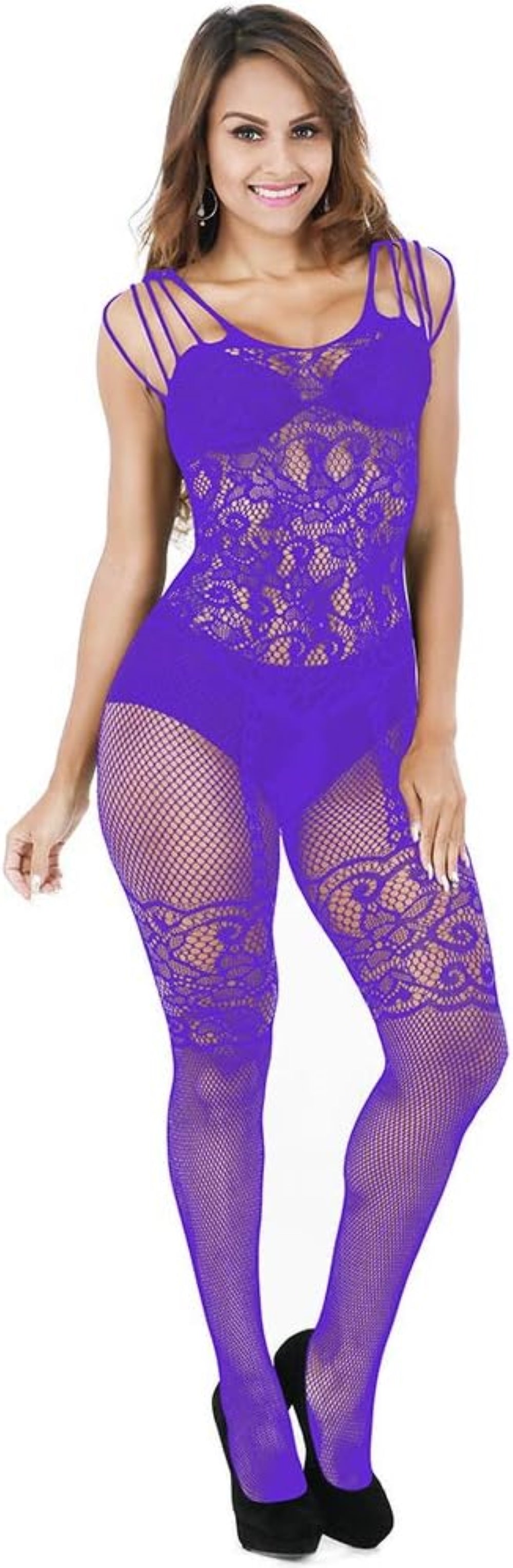 Laven & Ivory Lace Babydoll Nightwear for Women - Mesh Detail