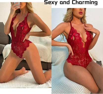 Laven & Ivory Lace Bodysuit for Women - One Piece Lingerie