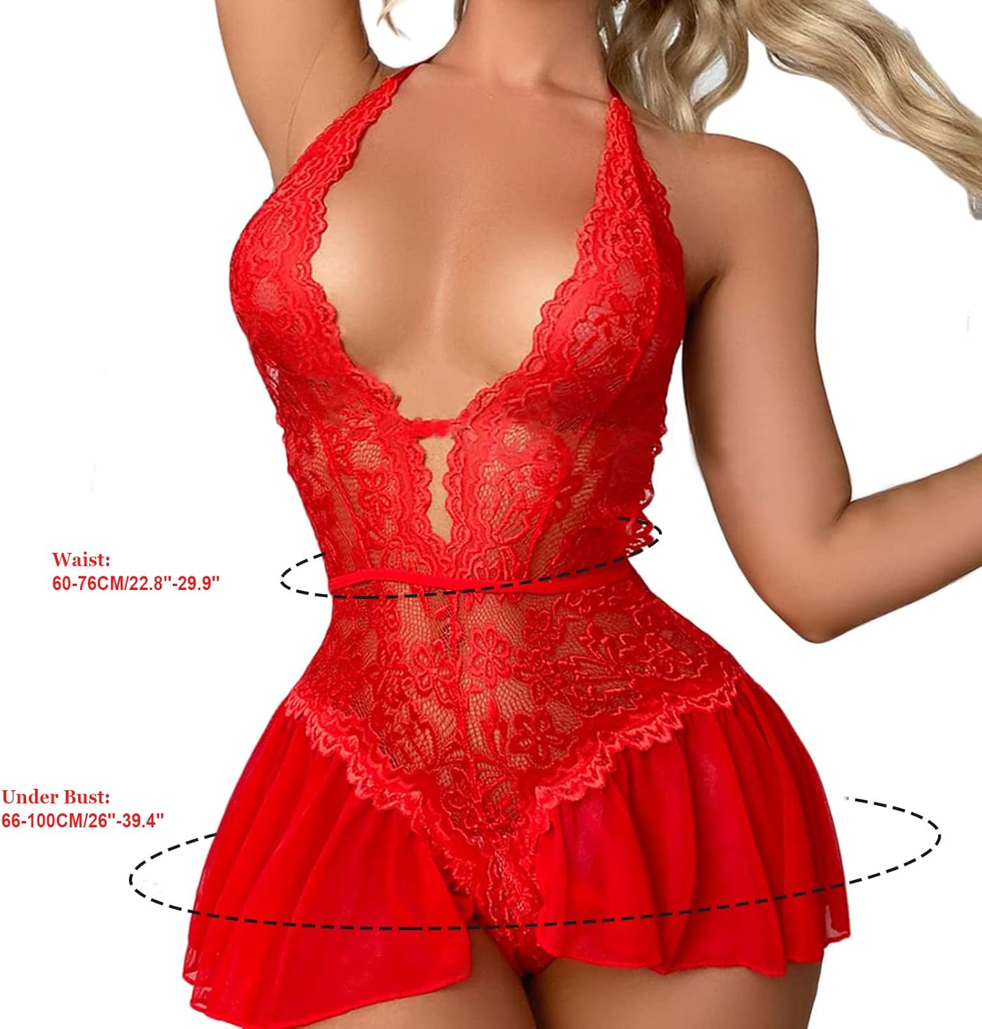 Laven & Ivory Lace Bodysuit for Women - One Piece Lingerie - Floral Lace