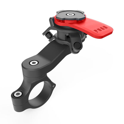 Quad lock phone holder with vibration dampener attached