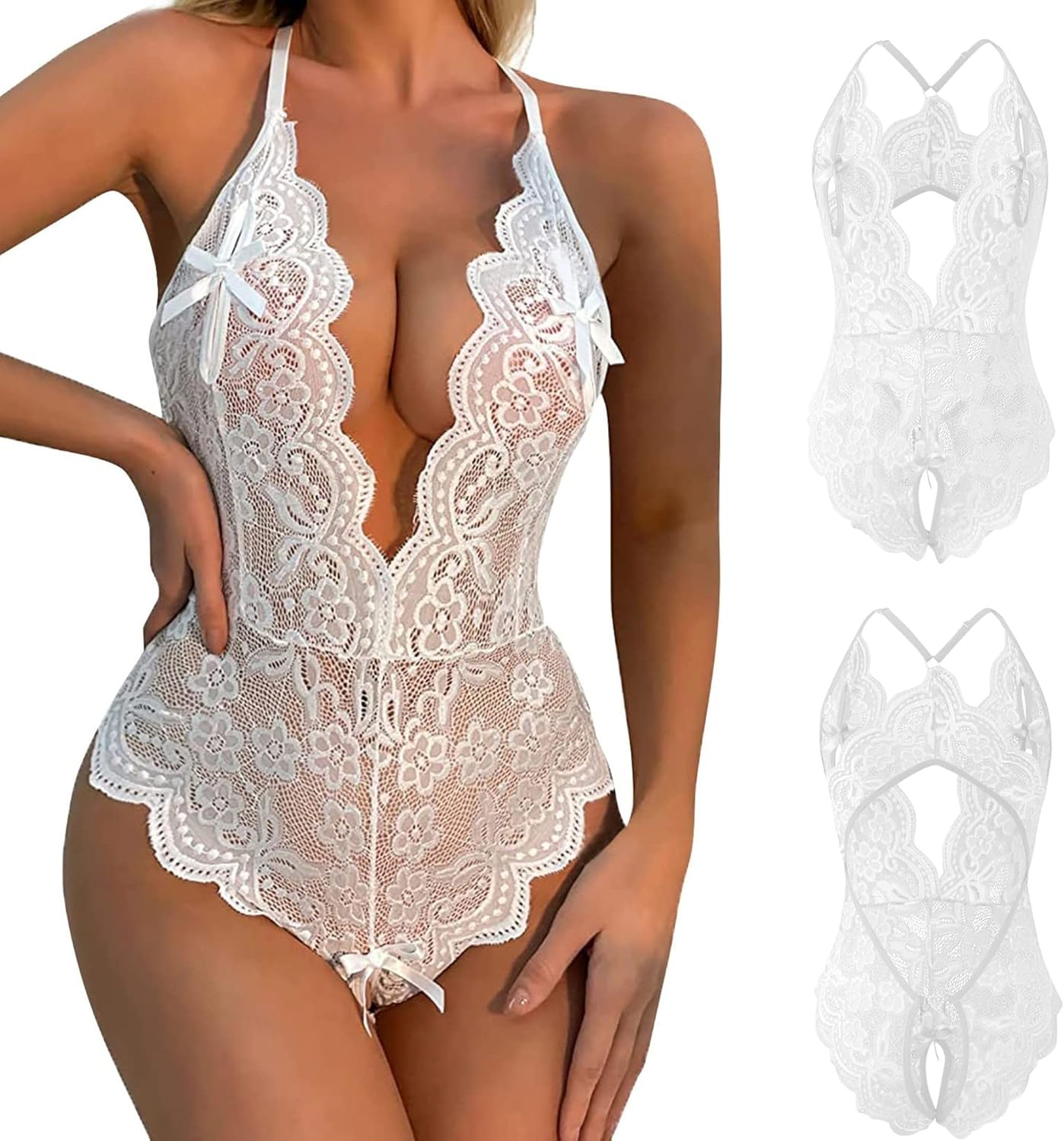 Laven & Ivory Lace Bodysuit for Women - One Piece Lingerie