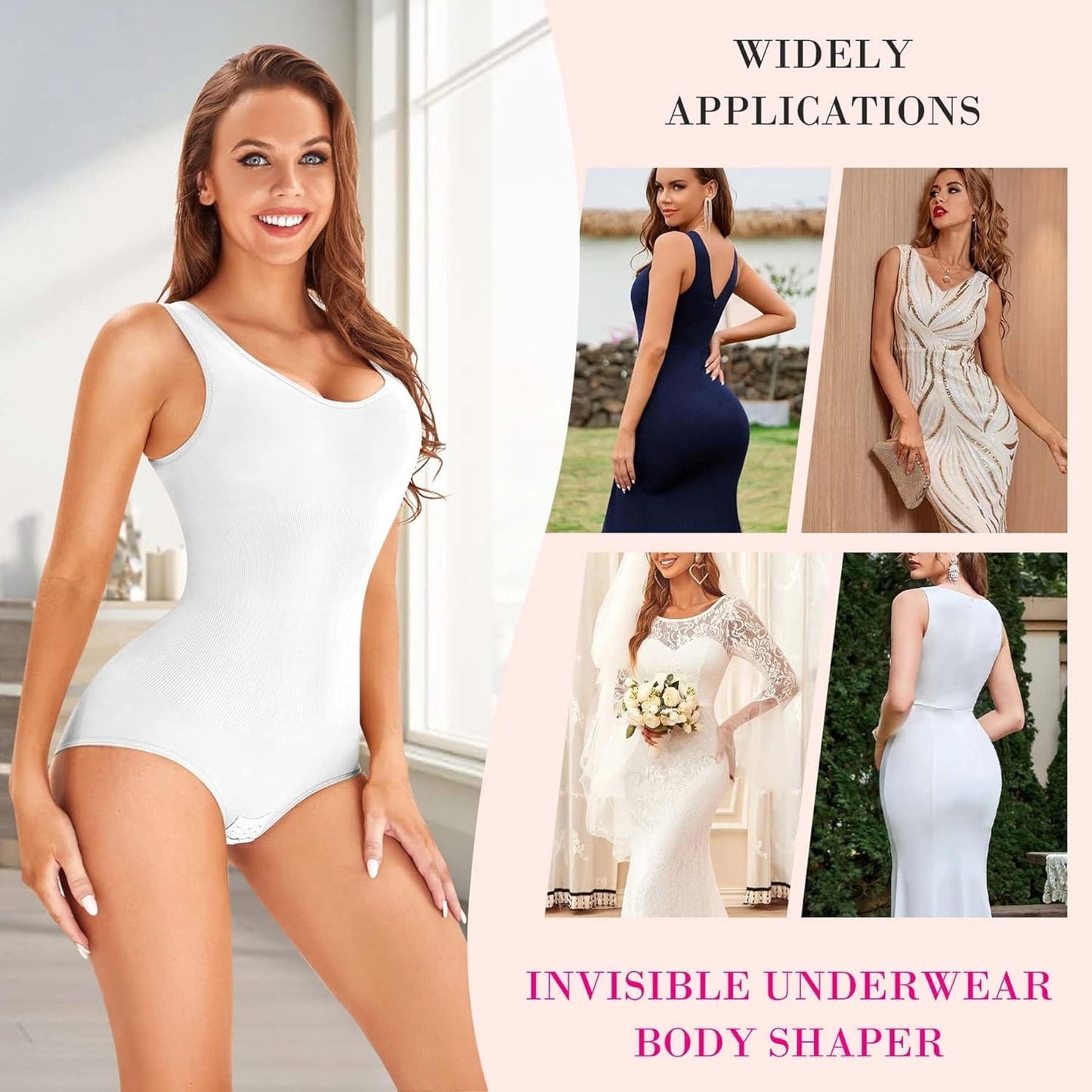 Multi-functional bodysuit shapewear for fashion and shaping, suitable for various occasions and outfits.
