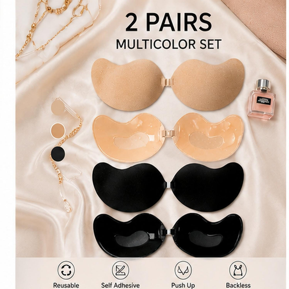 Laven & Ivory Strapless Backless Adhesive Push-Up Bra