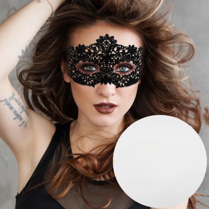 Laven & Ivory Black Lace Masquerade Mask for Women - Lingerie Accessory