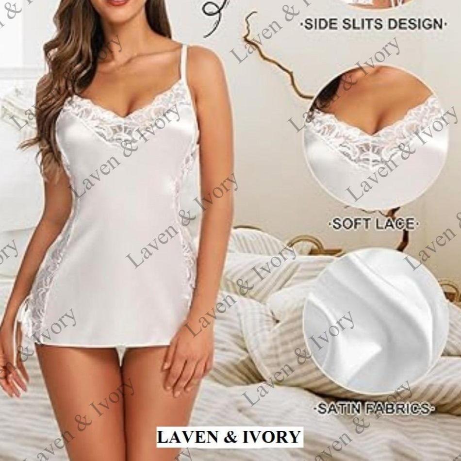 Laven & Ivory Lace Babydoll Nightwear for Women
