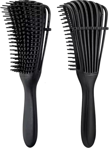 Detangling Hairbrush for Curly, Coily, Wavy, & Straight Hair | Wet & Dry Hair | Reduces Breakage & Knots