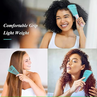 Detangling Hairbrush for Curly, Coily, Wavy, & Straight Hair | Wet & Dry Hair | Reduces Breakage & Knots