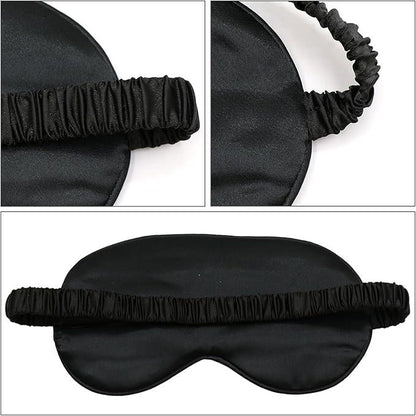 Laven & Ivory Satin Blackout Sleep Eye Mask – Black