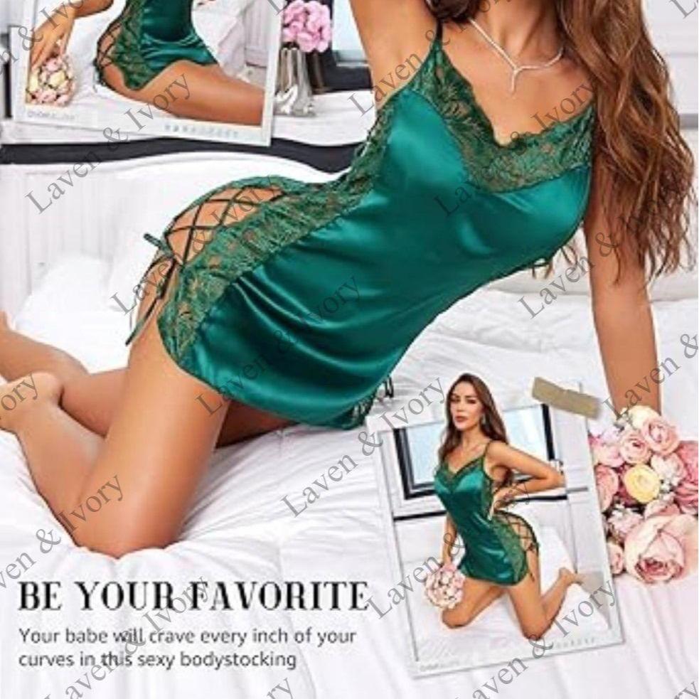 Laven & Ivory Lace Babydoll Nightwear for Women