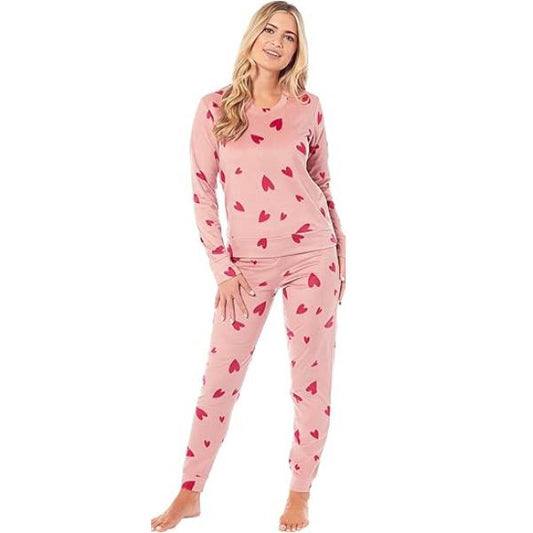 Womens valentines pyjamas Warm Fleece Pajamas for Women Sets Pjs S-XL | Soft Twosie Pajama Set for Ladies Gifts for Her