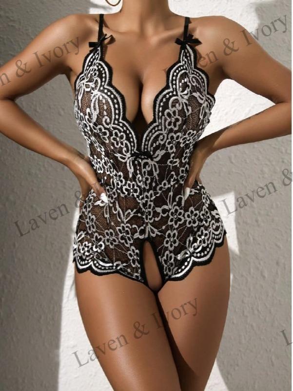 Laven & Ivory Lace Bodysuit for Women - One Piece Lingerie