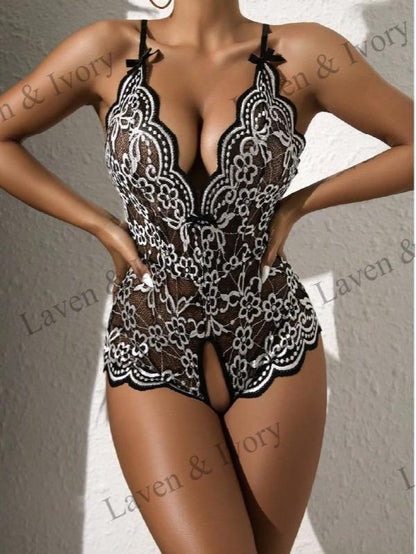Laven & Ivory Lace Bodysuit for Women - One Piece Lingerie