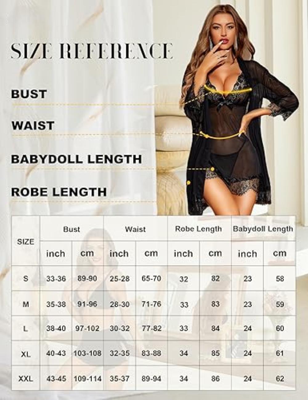 Laven & Ivory Lace Babydoll Nightwear for Women