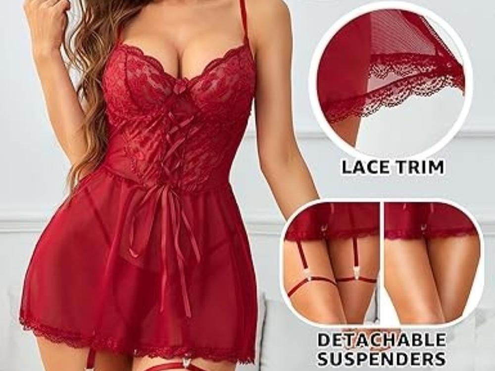 Laven & Ivory Lace Bodysuit for Women - One Piece Lingerie