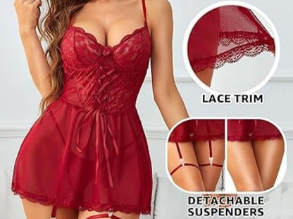 Laven & Ivory Lace Bodysuit for Women - One Piece Lingerie