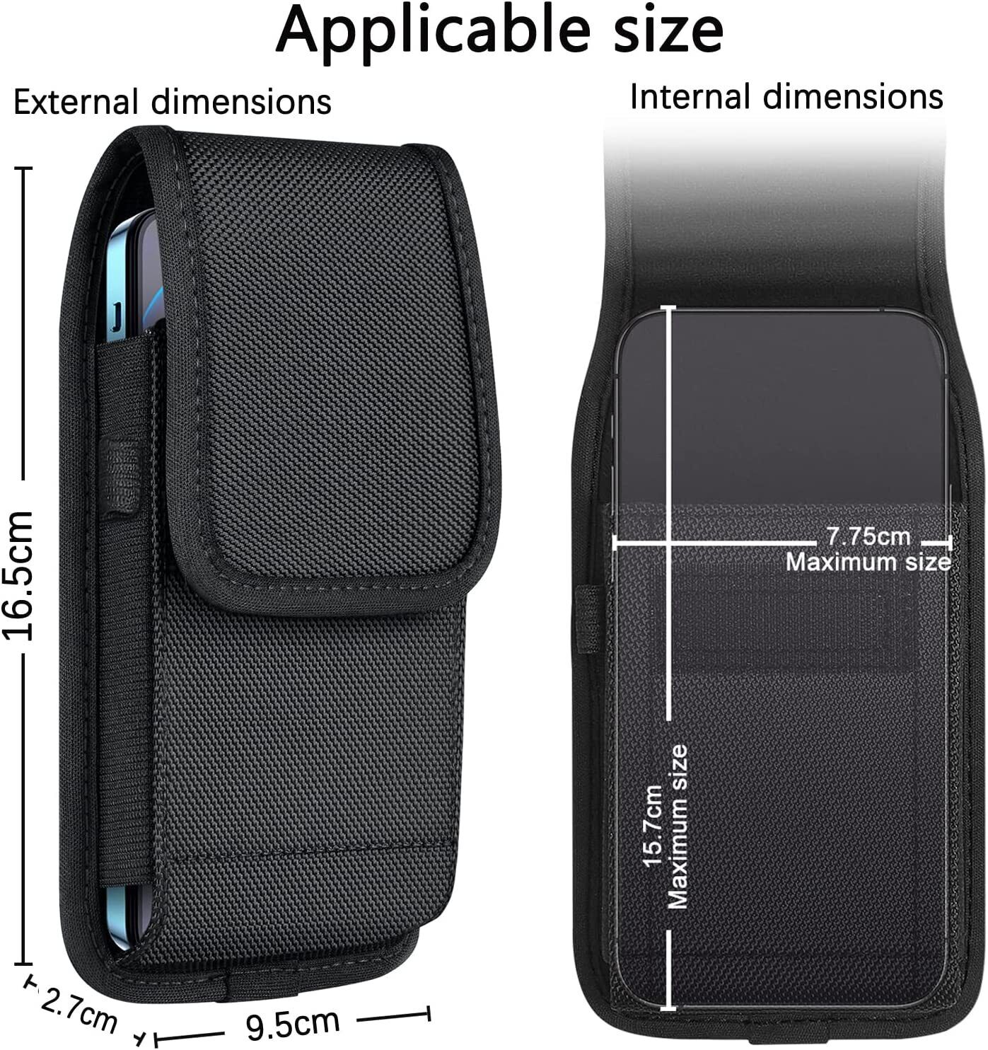 Universal Nylon Mobile Holster Belt Shockproof Phone Pouch for Apple iphone