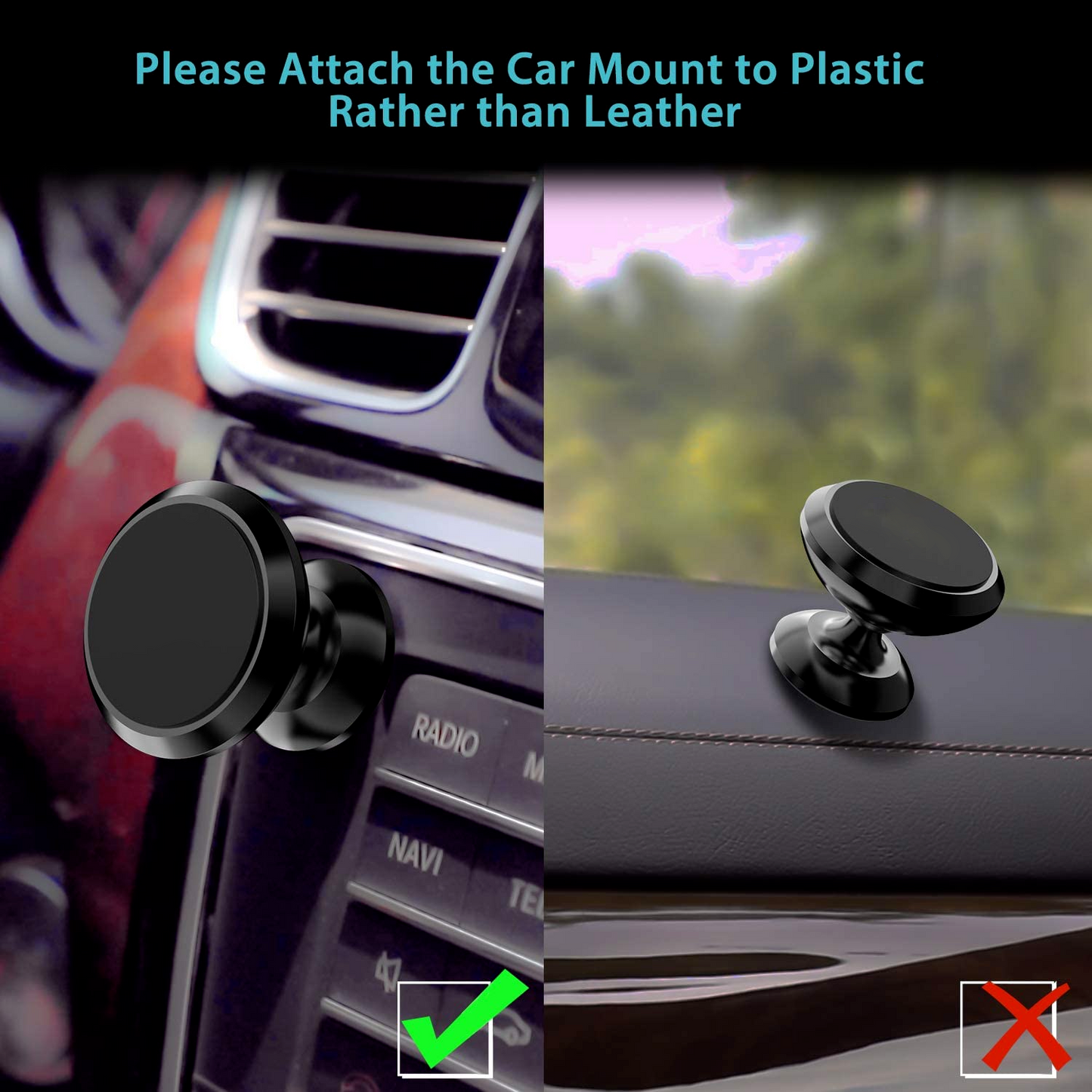 Magnetic Car Phone Mount - 360° Rotatable Holder | Universal Magnetic Phone Holder for Secure Smartphone Access